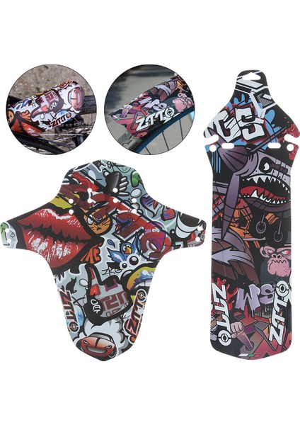 Kırmızı Stil 1 Adet Pc Mtb Bisiklet Renkli Desen Ön Arka Çamurluk Dağ Bisikleti Kısa Uzun Çamurluk Yol Bisikleti Çamur Temizleme Bisiklet Parçaları (Yurt Dışından) modelleri