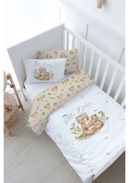 Bebek Boy Nevresim Takımı (100X150) - For Baby Serisi - Mom And Baby Bear