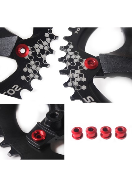 5pc 8.5mm-Kırmızı Stil Bucklo Bisiklet Zincir Dişli Civataları Yol Mtb Tabla Vidaları Tek Çift Krank Civatalar Zincir Tekerleği Vidası Parça (Yurt Dışından)