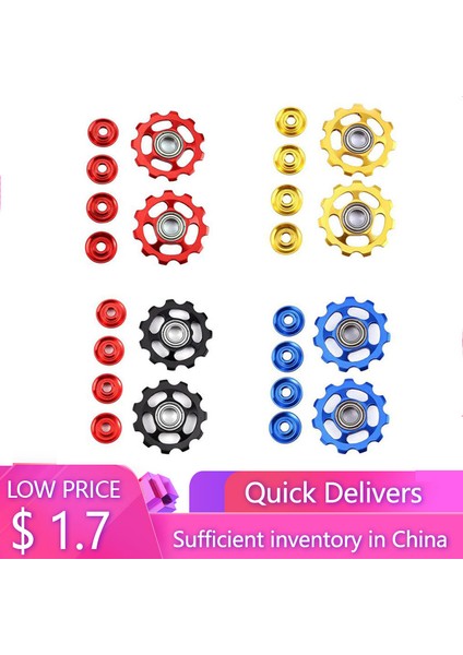 4-Sarı Tarzı T Ultralight Mtb Alüminyum Alaşımlı Bisiklet Rulmanı Jockey Tekerlek Arka Vites Kıvraklığı Makaraları Bisiklet Makara Tekerlek Bisiklet Aksesuarları (Yurt Dışından) fiyatları