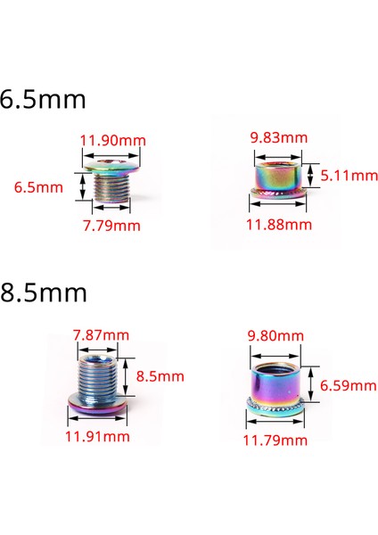 4pc 8.5 Renkli Stil Bisiklet Zincirliği Ekibi 6.5tb Zincirlik Civata Plakası Diş Plakası Vidaları Çelik Kolu Civataları Bisiklet Parçaları (Yurt Dışından) modelleri