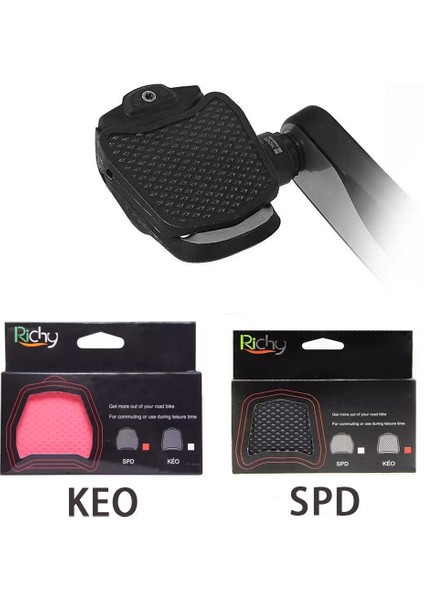 Keo Siyah Stil Yol Bisikleti Pedallar Bisiklet Aksesuarı Sıcak Satış Bisiklet Pedalı Klips Spdkeo Pedalları Bisiklet Spd ve Look Keo Sistemleri (Yurt Dışından) fiyatları