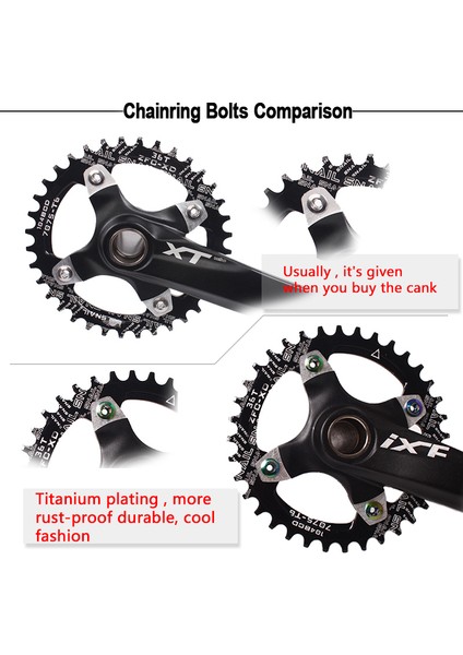 4pc 8.5 Renkli Stil Mtb Bisiklet Zincir Tekerlek Vidası Zincir Tekerleği Cıvata Plakası Diş Plakası Vidalı Krank Takımı Vidalı Dağ Bisikleti Parçaları (Yurt Dışından) indirimleri