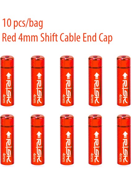 Shiftcable Cap Kırmızı Stil Risk Bisiklet Alüminyum Alaşımlı Vites Fren Kablo Uç Kapağı Kılıfı Krimpler Toz Kapağı Tel Ucu (Yurt Dışından)