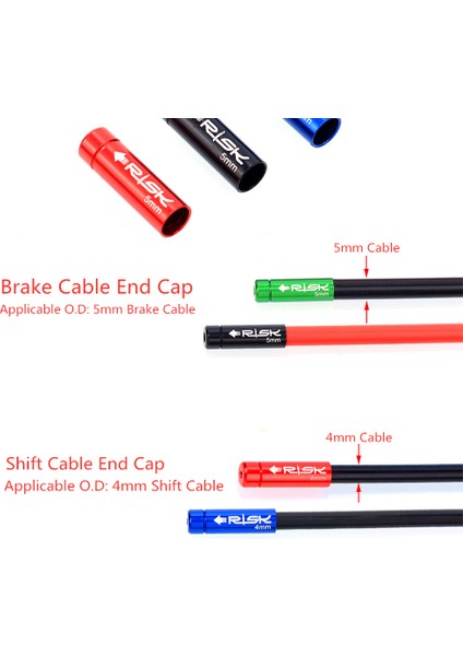 Shiftcable Cap Kırmızı Stil Risk Bisiklet Alüminyum Alaşımlı Vites Fren Kablo Uç Kapağı Kılıfı Krimpler Toz Kapağı Tel Ucu (Yurt Dışından) modelleri