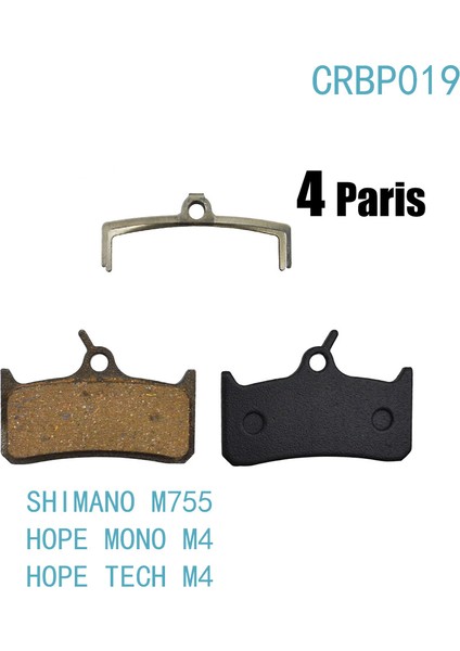 CRBP019 Stili Avıd Db Elixir Sram Level Tl Sram Red Force Etap Axs Için Eooz Yarı-Metalik Bisiklet Disk Fren Balataları 4 Çift (Yurt Dışından)