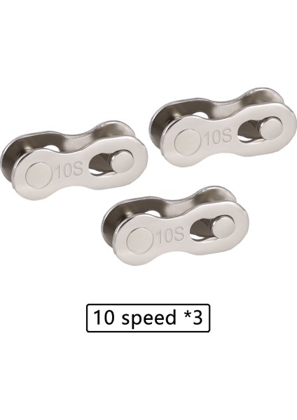 10 Hız Stili 3'lü Bisiklet Zincir Bağlayıcı Hızlı Bağlantı Ekleri Sihirli Düğmeler Metal Hızlı Bisiklet Açık Hava Mtb Bisiklet Parçası (Yurt Dışından)