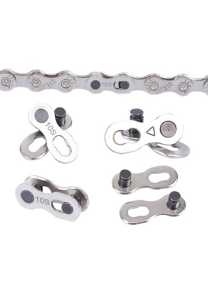 10 Hız Stili 3'lü Bisiklet Zincir Bağlayıcı Hızlı Bağlantı Ekleri Sihirli Düğmeler Metal Hızlı Bisiklet Açık Hava Mtb Bisiklet Parçası (Yurt Dışından)