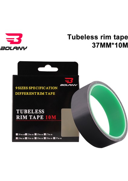 37MM x 10M Stili Bisiklet Tüp Yokluğu Jant Bandı Genişlik MM*10M Vakum Halka Kaplama Kemer Lastik Sızdırmazlık Lastik Ped Bandı (Yurt Dışından)