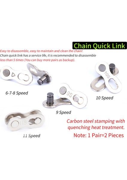 9 Hız Stili 10 Çift Bisiklet Zincir Hızlı Bağlantı Konnektör Kilidi Seti Mtb Yol Bisikleti Güç Zinciri Hızlı Salınım Tokası (Yurt Dışından) fırsatları