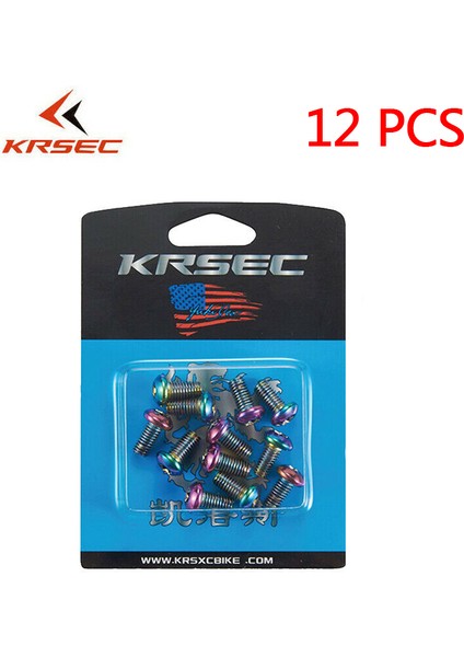 12PC Tarzı Titanium Renkli Disk Fren Rotor Civataları Dağ Bisikleti Fren Disk Rotor Vidası Hafif Beterya Bisiklet Aksesuarları (Yurt Dışından)