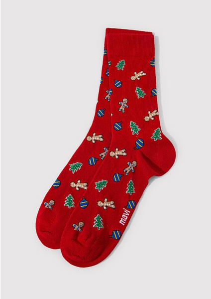 Yılbaşı Temalı Kırmızı ÇORAP0911662-32421