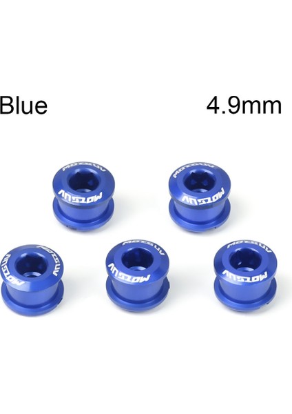 Mavi 4,9 mm Stili Pcs Alaşımlı Bisiklet Tekerleği Mtb Zincirleme Civata Paslanmaz Çelik Kolu Vidalı Zincir Tekerlek Ekibi Parçaları Dağ Bisikleti Aksesuarları (Yurt Dışından)