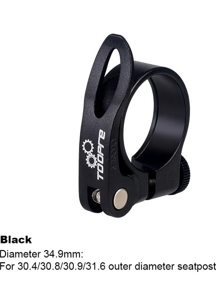 Siyah-34,9 Tarzı Bisiklet Sele Borusu Kelepçeleri Hızlı Çıkarma Alüminyum Alaşım Dağ Bisikleti Yol Bisikleti Bisiklet Aksesuarları (Yurt Dışından)