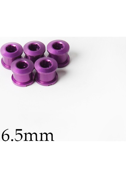 5pc 6.5mm-Mor Tarzı Bucklo Bisiklet Zincir Dişli Civataları Yol Mtb Tabla Vidaları Tek Çift Krank Civatalar Zincir Tekerleği Vidası Parça (Yurt Dışından)