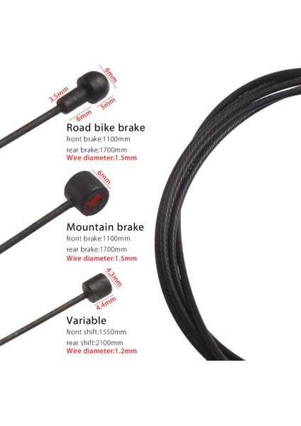 Yol ARKA-1700MM Stili 1 Pc Mtb Yol Bisikleti Ön Arka Aktarıcı Hattı Fren Iç Tel Kaplamalı Hız Vites Kablosu Çekirdek Aksesuarı mm (Yurt Dışından) indirimleri