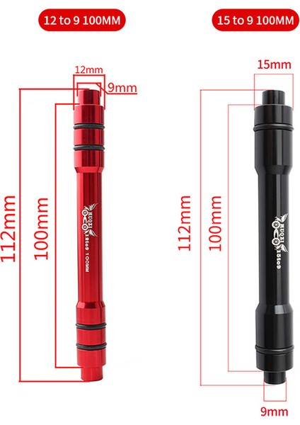 12TO9 142MM Siyah Stil Muqzı Bisiklet Dağ Bisikleti Göbek Tambur Göbeği Eksen Dönüşüm 12'den 9mm'ye Alüminyum Hızlı Değişim (Yurt Dışından)