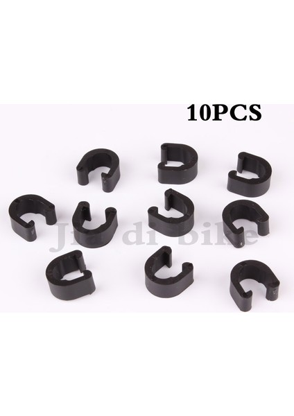 10 Adet Tarzı Muqzı Bisiklet C-Clips Fren Vites Kablo Kelepçesi Mtb Yol Bisikleti Kılıf Hortum Kılavuz Kelepçesi Kabloyu Toka (Yurt Dışından)