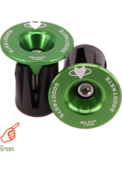 Yeşil Stil Yol Dağ Bisikleti Direksiyon Kapağı Bisiklet Direksiyon Kapağı Uç Takozları Şişirilmiş Alüminyum Alaşım Kilit Takozları Bir Çift Mtb Aksesuarları (Yurt Dışından)