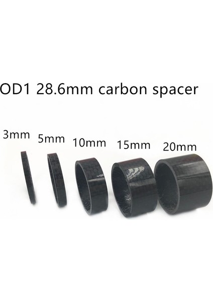 Od2 3 5 10 15 20MM Stili 5 Adet Tam Karbon Bisiklet Karbon Spacer Boş Ultra Hafif Headset Parçaları Bisiklet Yıkayıcı Bisiklet Headset Gövde Boşlukları (Yurt Dışından) modelleri