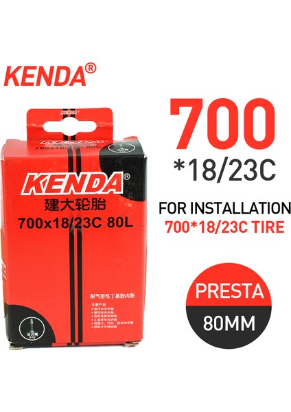 700X18-23C-FV 48L Stili Kenda Bisiklet Lastik Iç Lastiği *c 700*C 700*C 700*C Presta Fv Yol Bisikleti Kamera Bisiklet Aksesuarları (Yurt Dışından)