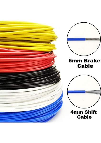 Kırmızı Kaydırma 4mm Stili Mtb Yol Bisikleti Için Bisiklet Fren Kablosu ve Vites Kablosu Seti (Yurt Dışından)