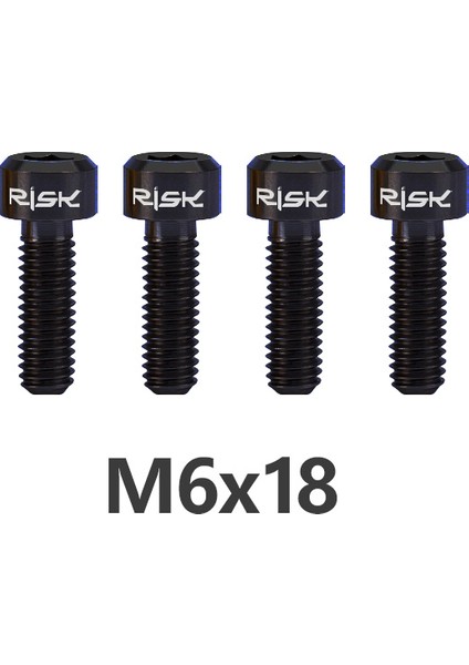 M6X18MM Siyah Stil Risk M6**20MM Titanyum Alaşımı Vida Disk Fren Takoz Klemensi Mtb Bisiklet Bisiklet Vidaları Kilit Civataları Yol (Yurt Dışından)