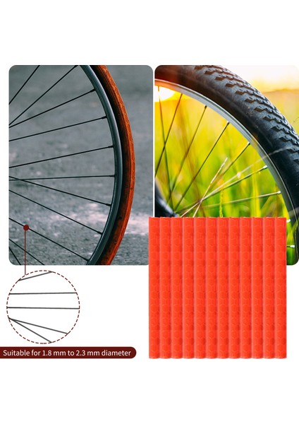 Turuncu Tarzı Faped Bisiklet Güvenlik Konuşma Yansıtıcı Mtb Bisiklet Tekerlek Jant Yansıtıcı Klipsleri Çelik Tel Lamba Uyarı Bantları (Yurt Dışından)