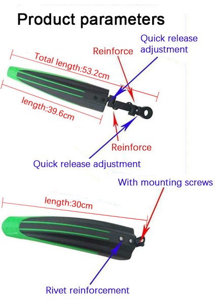 Siyah Mavi Tarzı Dağ Yol Bisikleti Renkli Reçine Çamurluk Ön Arka Mtb Çamurluk Kanatları Bisiklet Aksesuarı Için Bisiklet Çifti Çamurluk (Yurt Dışından) modelleri