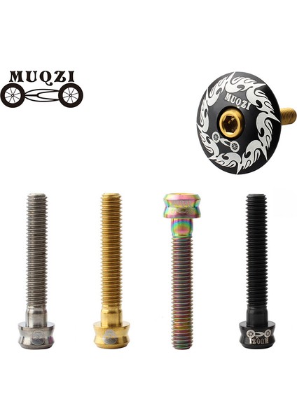 M6-35 Gümüş Stili Muqzı Bisiklet Titanyum Direksiyon Başlığı Kapak Vida Mtb Yol Sabit Dişli Bisiklet Parçaları ile Yıkama Cıvata (Yurt Dışından)