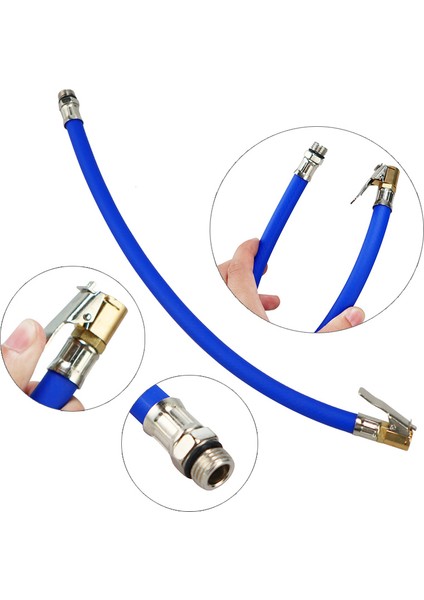 Siyah Stil Bisiklet Hava Kauçuk Hortum Bakır Kilit Klip Chuck Lastik Inflator Mavi Kendinden Kilitli Chuck Hava Kompresörü Lastik Hortumu Için Bisikletler (Yurt Dışından) fiyatları