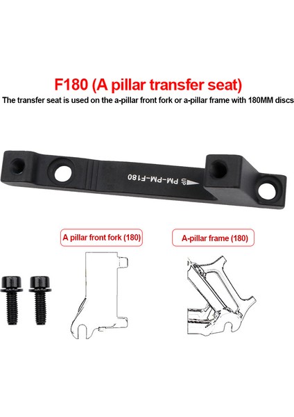 A'dan A'ya F180 Stili 1 Adet Dağ Bisikleti Disk Fren Dönüştürücü Hafif Bracket Is Pm Ab Pm A'ya Disk Fren Adaptörü Ftor (Yurt Dışından)