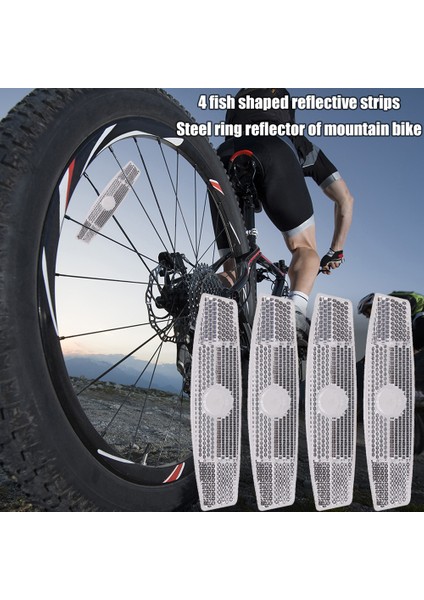 Kırmızı Stil Faped Bisiklet Güvenlik Konuşma Yansıtıcı Mtb Bisiklet Tekerlek Jant Yansıtıcı Klipsleri Çelik Tel Lamba Uyarı Bantları (Yurt Dışından) modelleri