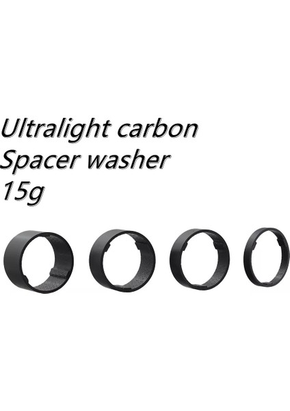 Karbon Fiber Bisiklet Spacer Başlıklı Bisiklet Parçaları Bisiklet Direksiyon Başlık Spacer Süper Hafif 15G (Yurt Dışından)