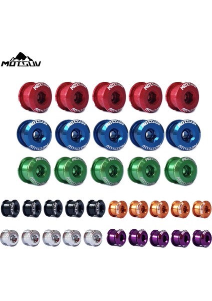4 9mm 5 Adet Simli Stil Motsuv Bisiklet Zincir Tekerlek Civataları Alüminyum Alaşımı C Mtb Yol Bisikleti Zincir Tekerleği Vida Parçaları Için Pervane Bisiklet Parçası (Yurt Dışından)