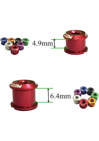 4 9mm 5 Adet Simli Stil Motsuv Bisiklet Zincir Tekerlek Civataları Alüminyum Alaşımı C Mtb Yol Bisikleti Zincir Tekerleği Vida Parçaları Için Pervane Bisiklet Parçası (Yurt Dışından)