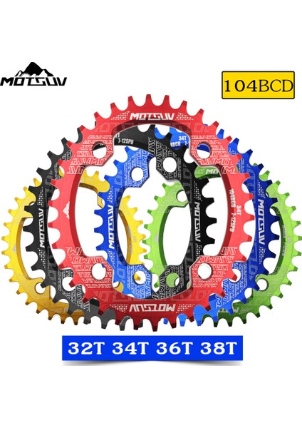 Siyah Oval 38T Stili Motsuv Oval Dar Genişlik Zincir Halkası Mtb Dağ Bisikleti 104BCD Krank Takımı Dişli Plaka Parça Bcd (Yurt Dışından) indirimleri