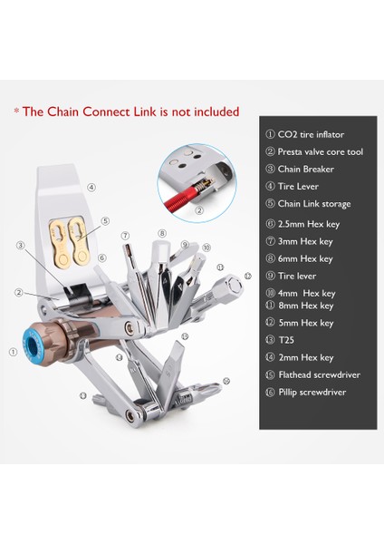 Pt-07 Stili Dağ Bisikleti Tamir Aracı Seti Mtb Yol Bisikleti Çok Fonksiyonlu Araçlar Seti Hex Anahtarı Allen Tornavida Zincir Kırıcı Çoklu Araç (Yurt Dışından) fiyatları