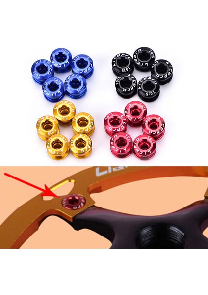 8.5mmspd-Sliver-4pcs Stili Litepro Mtb Bisiklet Zincir Tornavida Çiftüçlü Hız Dgle Zincir Tekerleği Vidaları Altıngümüşmormavikırmızısiyahyeşil (Yurt Dışından) fırsatları