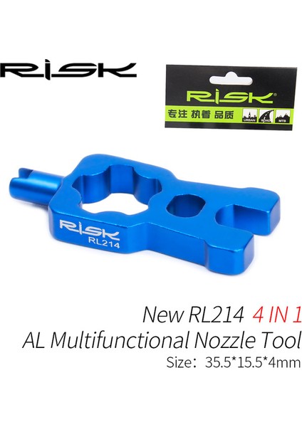 RL214 Stili 1 Adet Bisiklet Schrader Valf Anahtarı Presta Valf Çekirdek Sökme Aracı Çok Fonksiyonlu Valf Çekirdek Çıkarma Presta (Yurt Dışından)