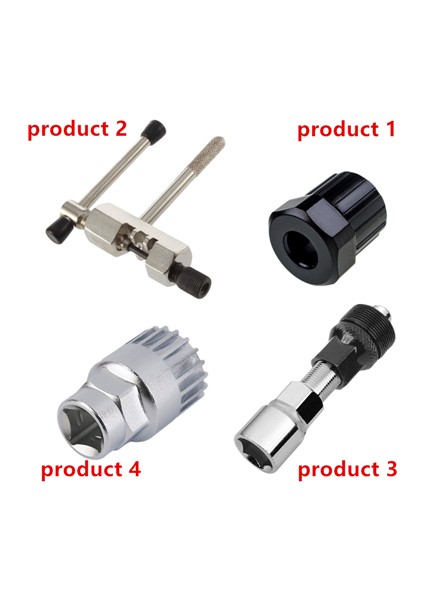 4 Adet Stil Mtb Bisiklet Onarımlık 4'ü 1 Arada Araç Kiti Eksen Aracı Zincir Kesici Aksesuarlar (Yurt Dışından)