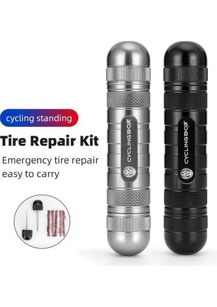 Siyah Stil Bisiklet Tüpüsüz Lastik Tamir Aracı Mtb Bisiklet Lastik Delinme Onarım Bakım Seti Taşınabilir Acil Yapıştırıcı Ücretsiz Onarım Kauçuk Şerit (Yurt Dışından)