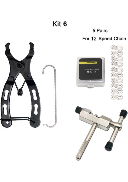 Kit 6 Stili Bisiklet Tamir Aracı Seti Ana Bağlantı Pense Hızlı Sihirli Toka Zincir Kırıcı Mtb Yol Bisikleti Aksesuarları (Yurt Dışından)