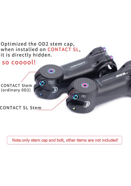 1 Takım - 31.8mm Tarzı Risk Yol Dağ Bisikleti Bisiklet Od2 Karbon Fiber Başlık Üstü Gövde Kapağı Direksiyon Çatalı Için Titanyum Civatalı Ile (Yurt Dışından) indirimleri