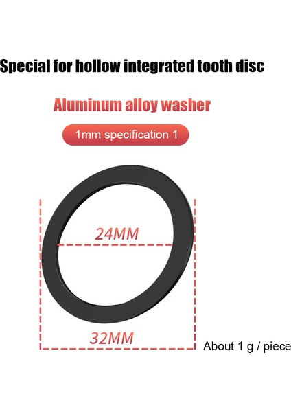 1 mm Tarzı Bir Parçalı Hohl Bisiklet Krank Takımı Yıkama Somunları Alüminyum Alaşım Bisiklet Krank Kapak Zincir Tekerlek Aralığı Ayarlayıcı Seti Bisiklet Tamir Araçları (Yurt Dışından)