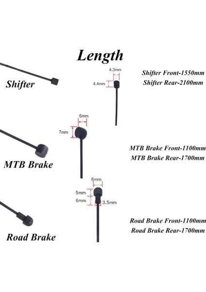 Yol FRENIARKA1700MM Stili 1pc Kaplamalı Vitesli Bisiklet Kablosu Mtb Yol Bisikleti Vites Fren Ön Arka Aktarıcı Fren Kablosu (Yurt Dışından) fiyatları