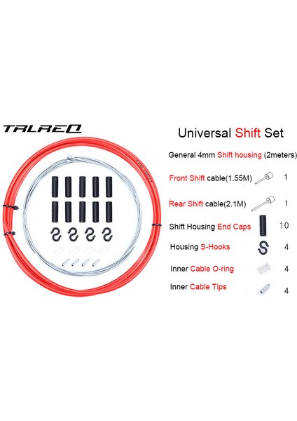 Fren Seti Kırmızı Stil Mtb Bisiklet Yol Bisikleti Vites Fren Kablo ve Kılıf Grup Setleri (Yurt Dışından) fırsatları