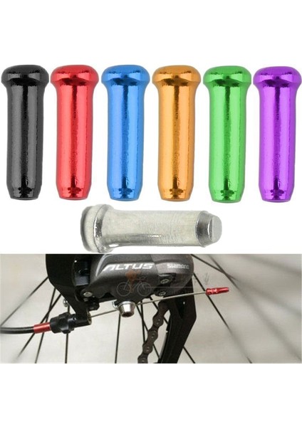 Yeşil Stil Bisiklet Fren Tel Alüminyum Alaşımlı Kuyruk Kapak 7 Renk Bisiklet Fren Kablosu Koruma Kapağı Fren Hattı Kablosu Son Kapak (Yurt Dışından) fiyatları