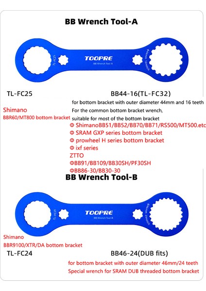 TL-BB02 Stili Bisiklet Dub Bb Alt Mankolu Sökme ve Takma Aracı BB51 BB52 Bike Aracı Anahtar Tamir Aracı (Yurt Dışından)