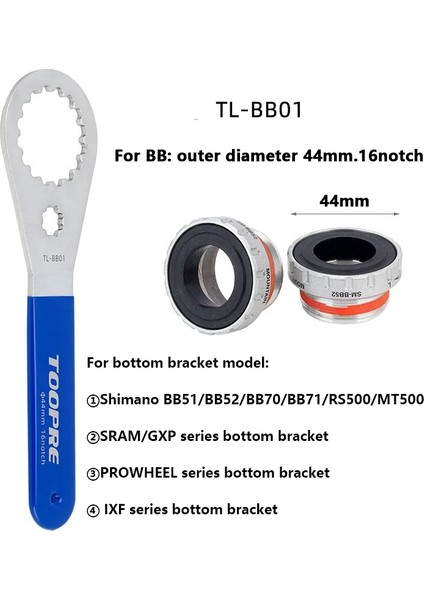 BB01 Stili Bisiklet Alt Menteşe Anahtarı Onarım Aracı Mtb Yol Bisikleti Bb Alt Menteşe Kurulumu Çıkarma (Yurt Dışından)